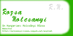 rozsa molcsanyi business card
